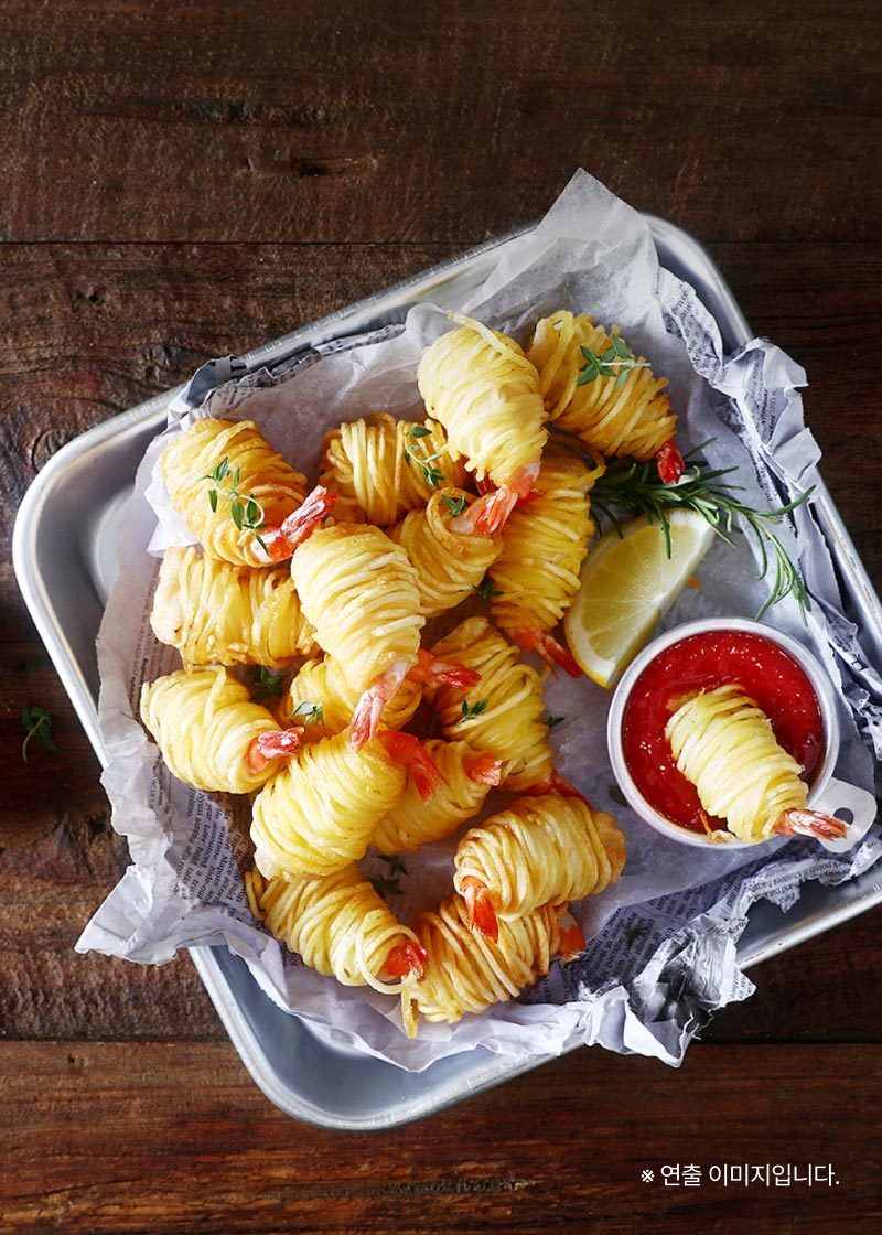 감자말이새우튀김