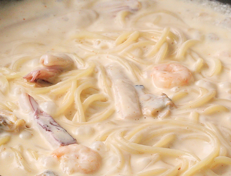 해물크림파스타