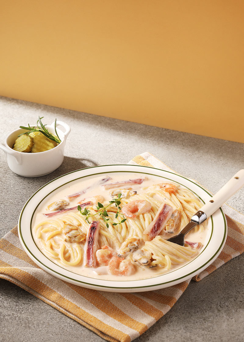 해물크림파스타